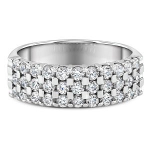 Three Row Diamond Bands