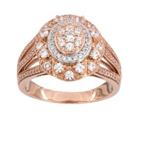 Rose gold diamond ringnn10K Rose GoldnnDiamond 0.88 ctw