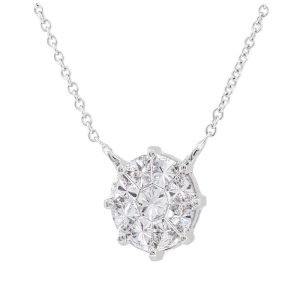 Youniverse 9 Stone Round shape prong set pendant