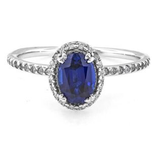 Dia/color Oval Center Ring