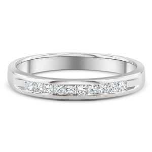 Princess Cut Diamond Wedding Band 1/4 CTW