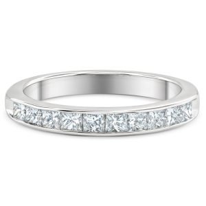 Princess Cut Diamond Channel Set  Ring