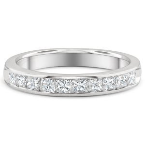 Princess Cut Diamond Channel Set  Ring