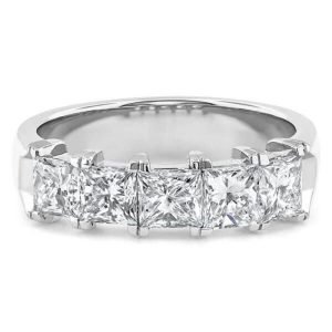 Five Stone 2.00 CTW Princess Cut Diamond Wedding Ring