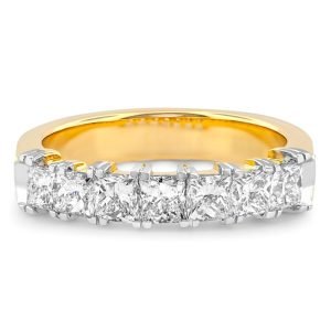 Seven Stone 1.50 CTW Princess Cut Diamond Wedding Ring