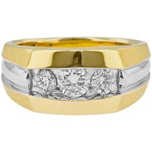 Men's Three Stone Diamond Ring