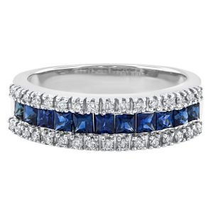 Diamond/princess sapphire Band