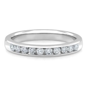 Ten Stone Channel Set 1/3 CTW Diamond Wedding Ring